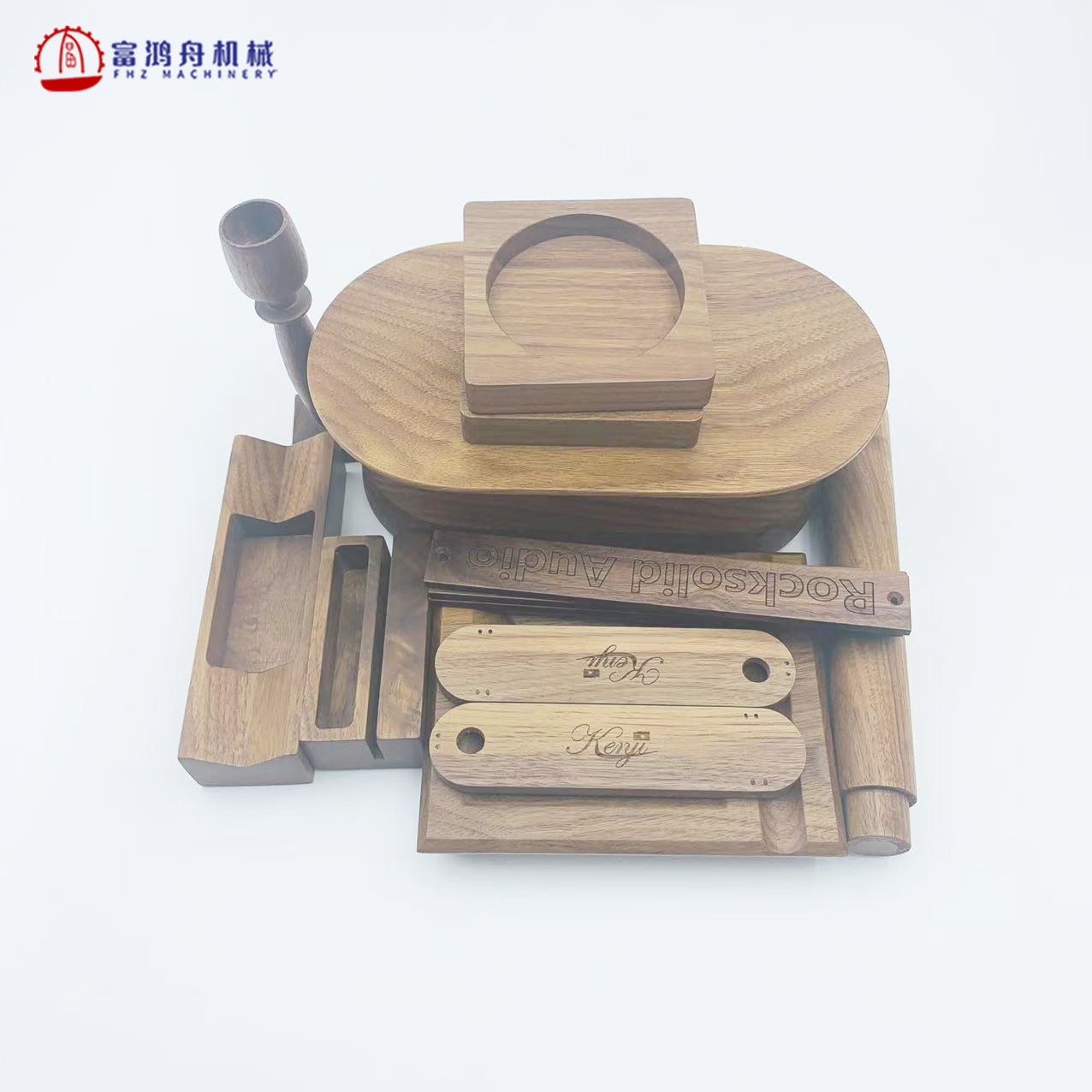 Pieza de madera personalizada que graba artesanías de madera maciza mediante mecanizado de piezas de madera para el mercado de Reino Unido, EE. UU. y Canadá